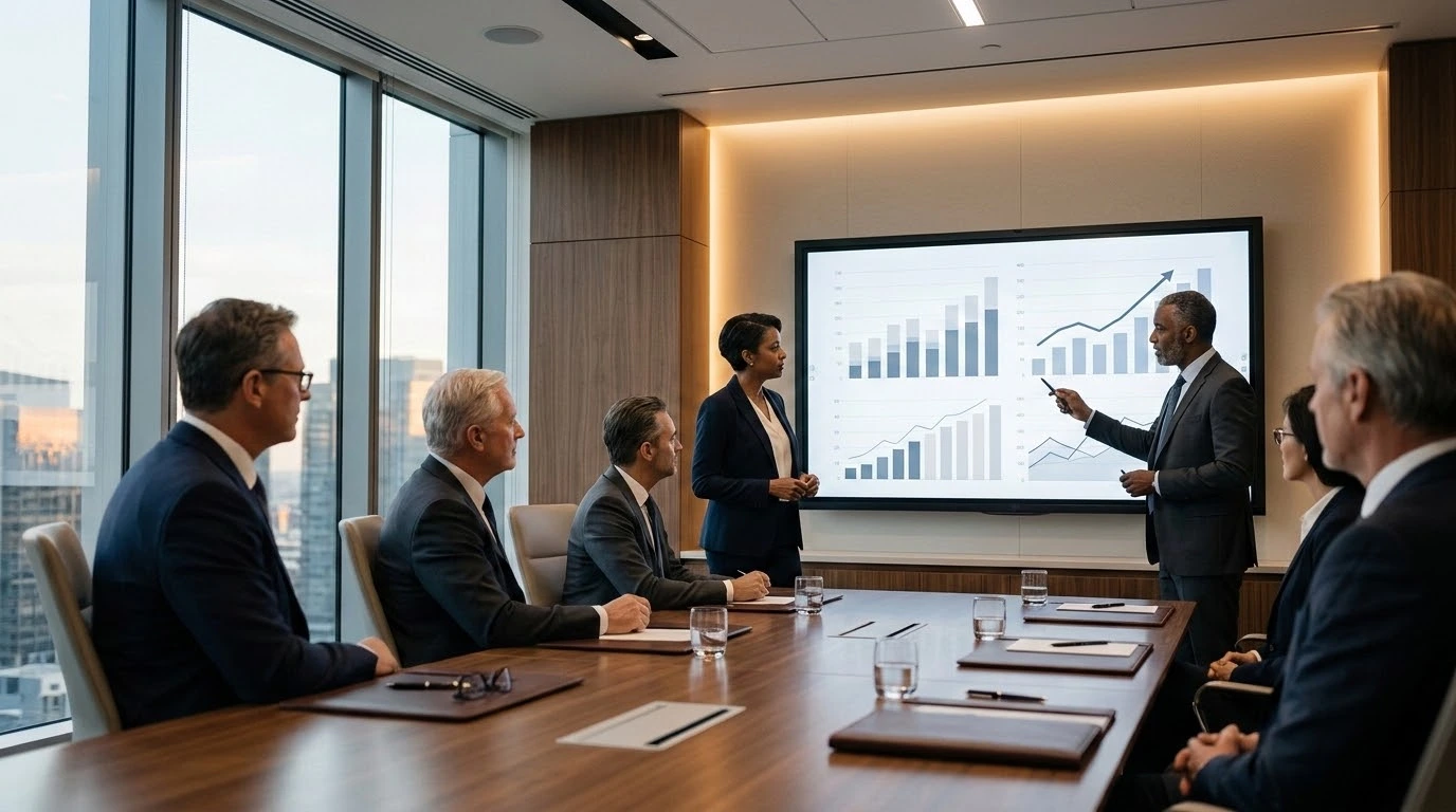 Modern corporate boardroom